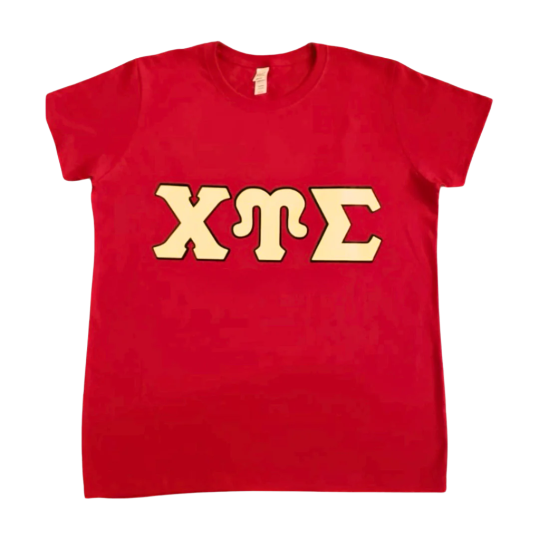 Chi Upsilon Sigma Pressed Letters Shirt