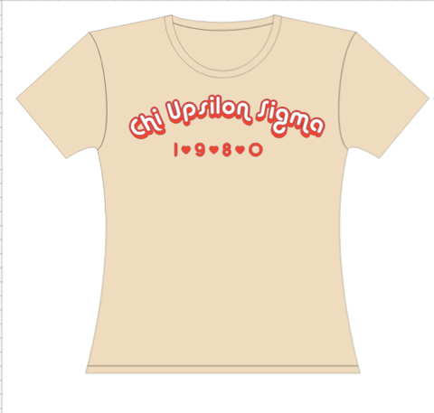 Groovy Chi Upsilon Sigma Shirt - Charrs Crafts