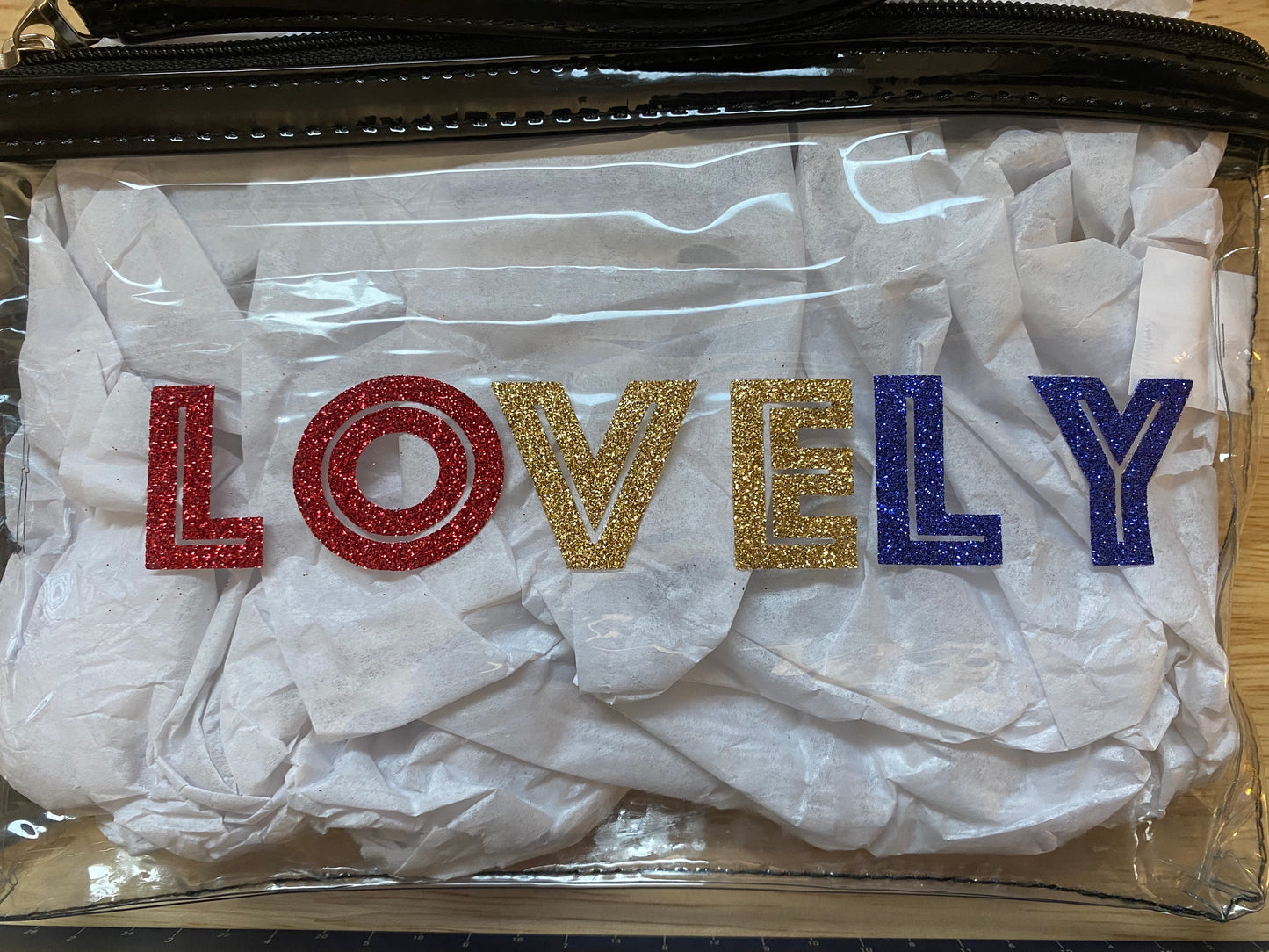 ΣΙΑ Hermandad Sigma Iota Alpha, Inc. “Lovely” Glitter Pouch - Charrs Crafts