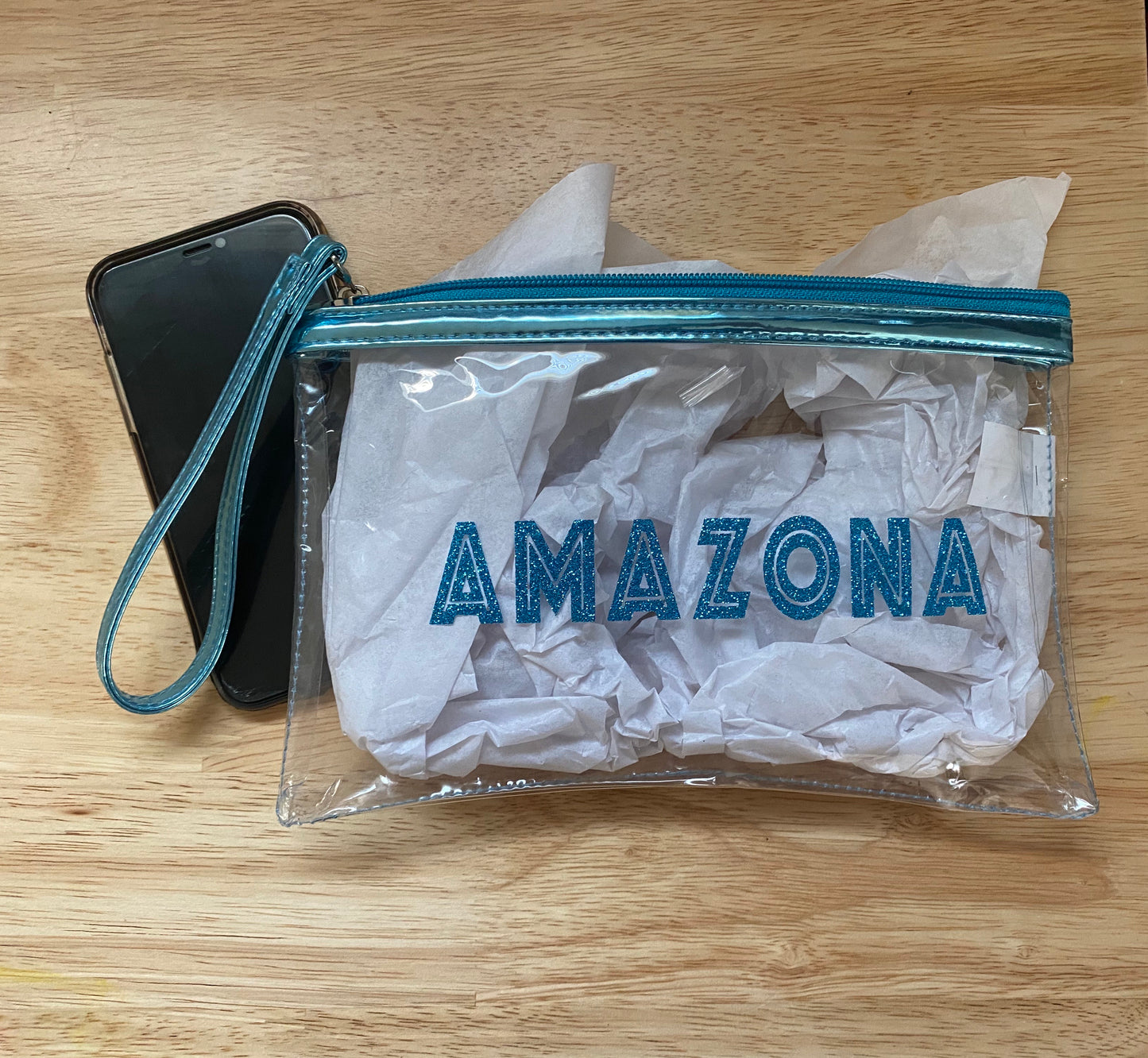 Mu Sigma Upsilon “Amazona” Glitter Pouch - Charrs Crafts