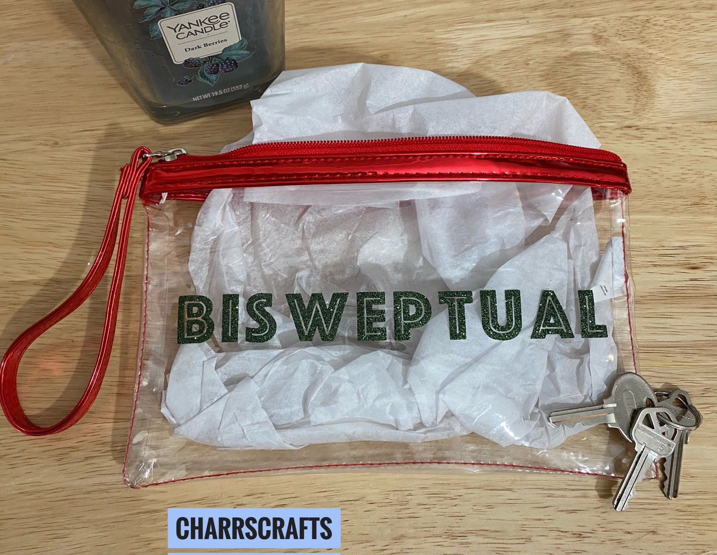 Rowing “Bisweptual” Glitter Pouch