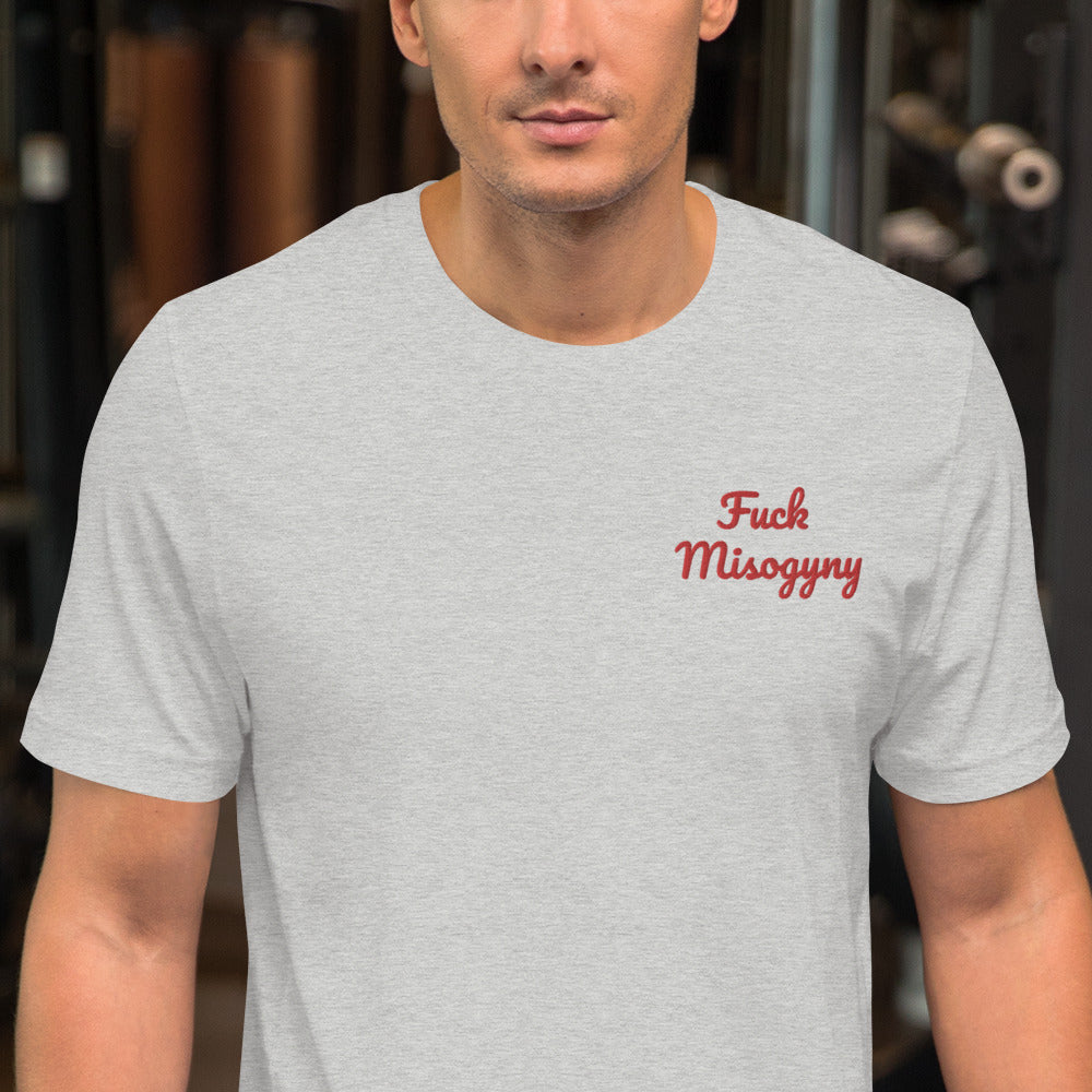 "Fuck Misogyny" Shirt - embroidered - Charrs Crafts
