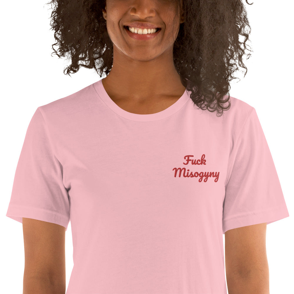 "Fuck Misogyny" Shirt - embroidered - Charrs Crafts