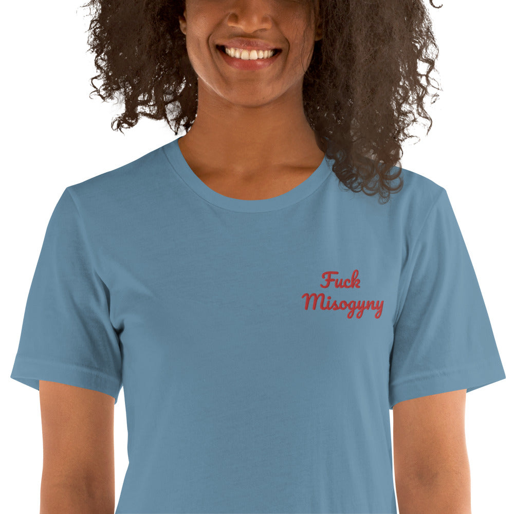 "Fuck Misogyny" Shirt - embroidered - Charrs Crafts