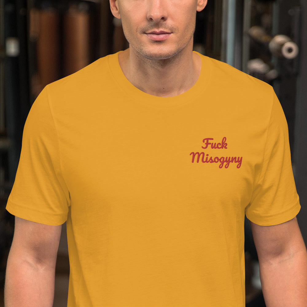 "Fuck Misogyny" Shirt - embroidered - Charrs Crafts