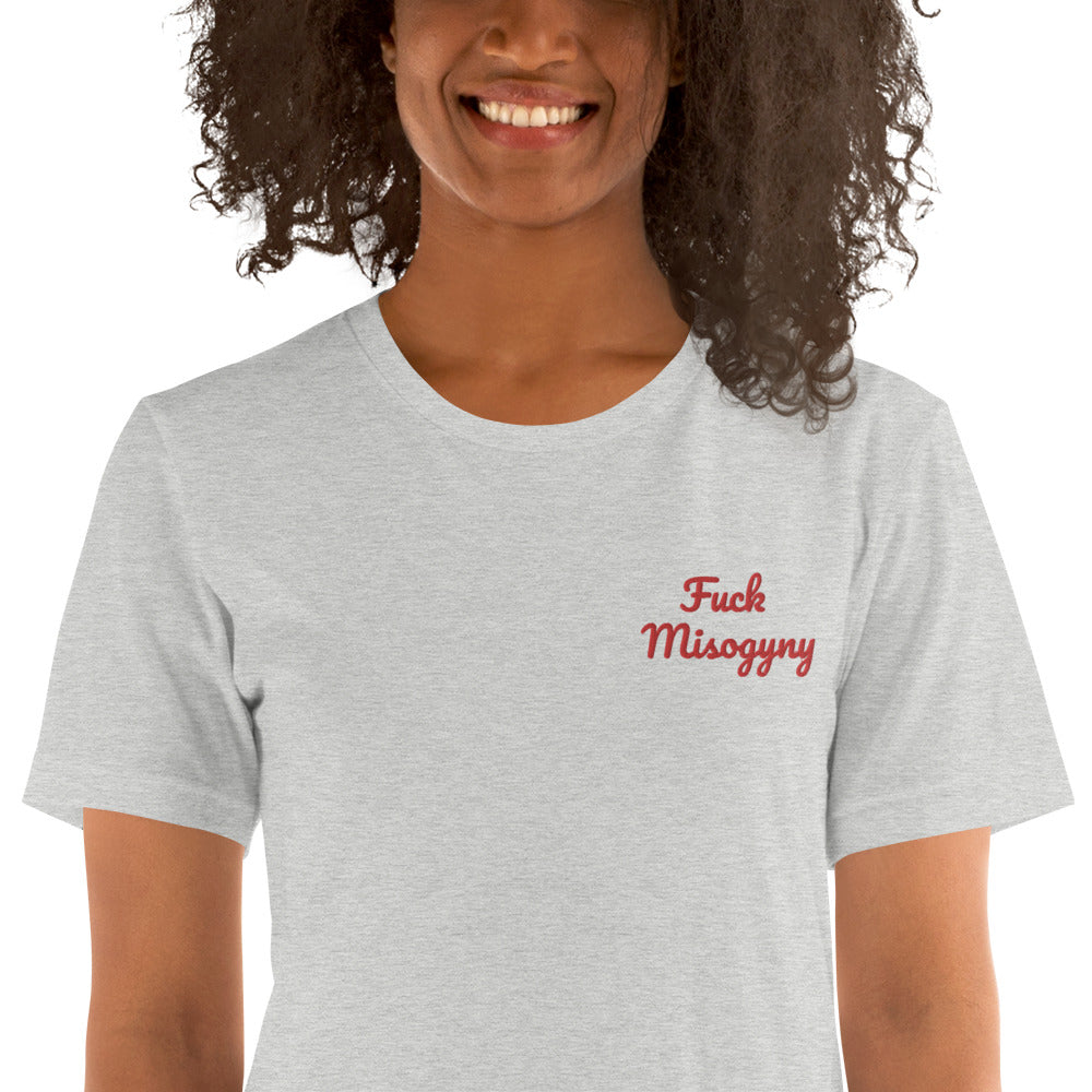 "Fuck Misogyny" Shirt - embroidered - Charrs Crafts