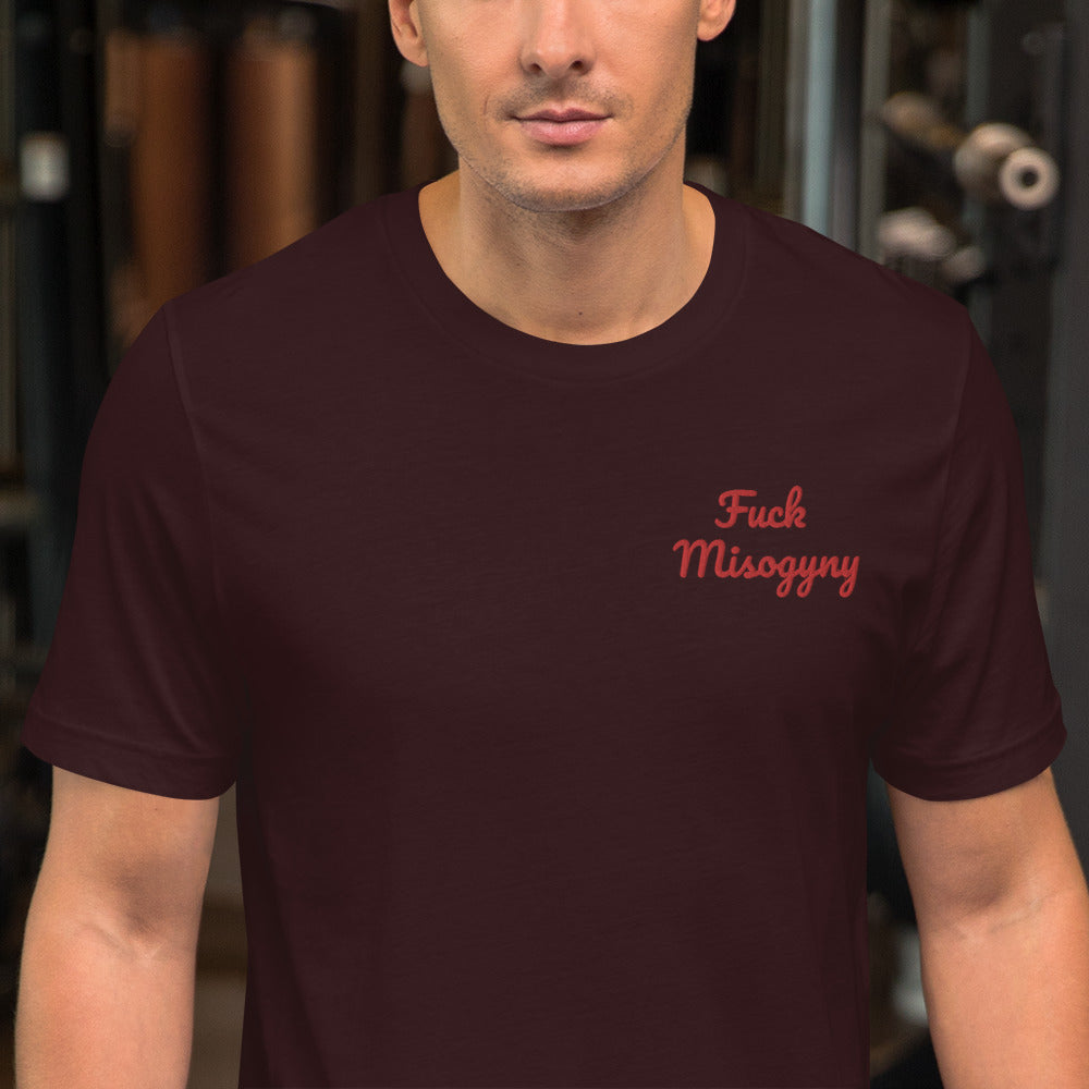 "Fuck Misogyny" Shirt - embroidered - Charrs Crafts