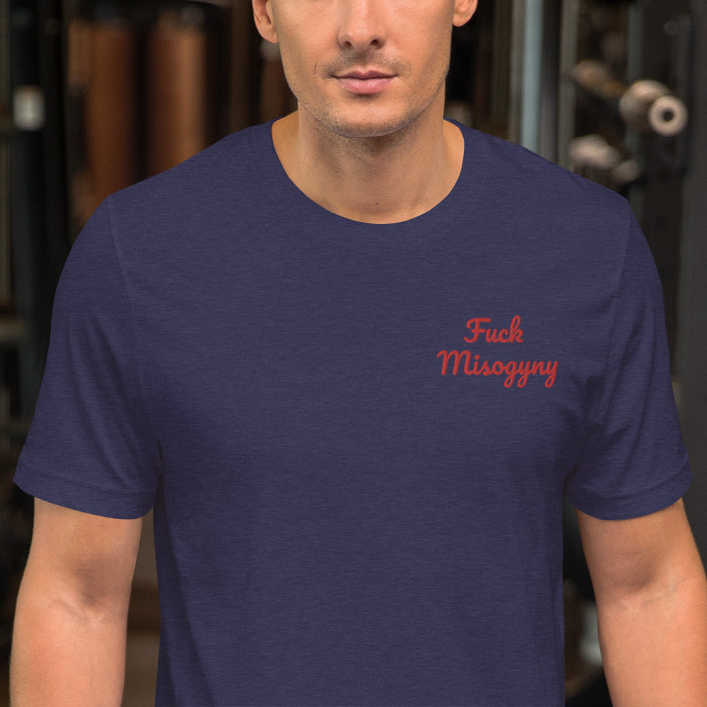 "Fuck Misogyny" Shirt - embroidered - Charrs Crafts