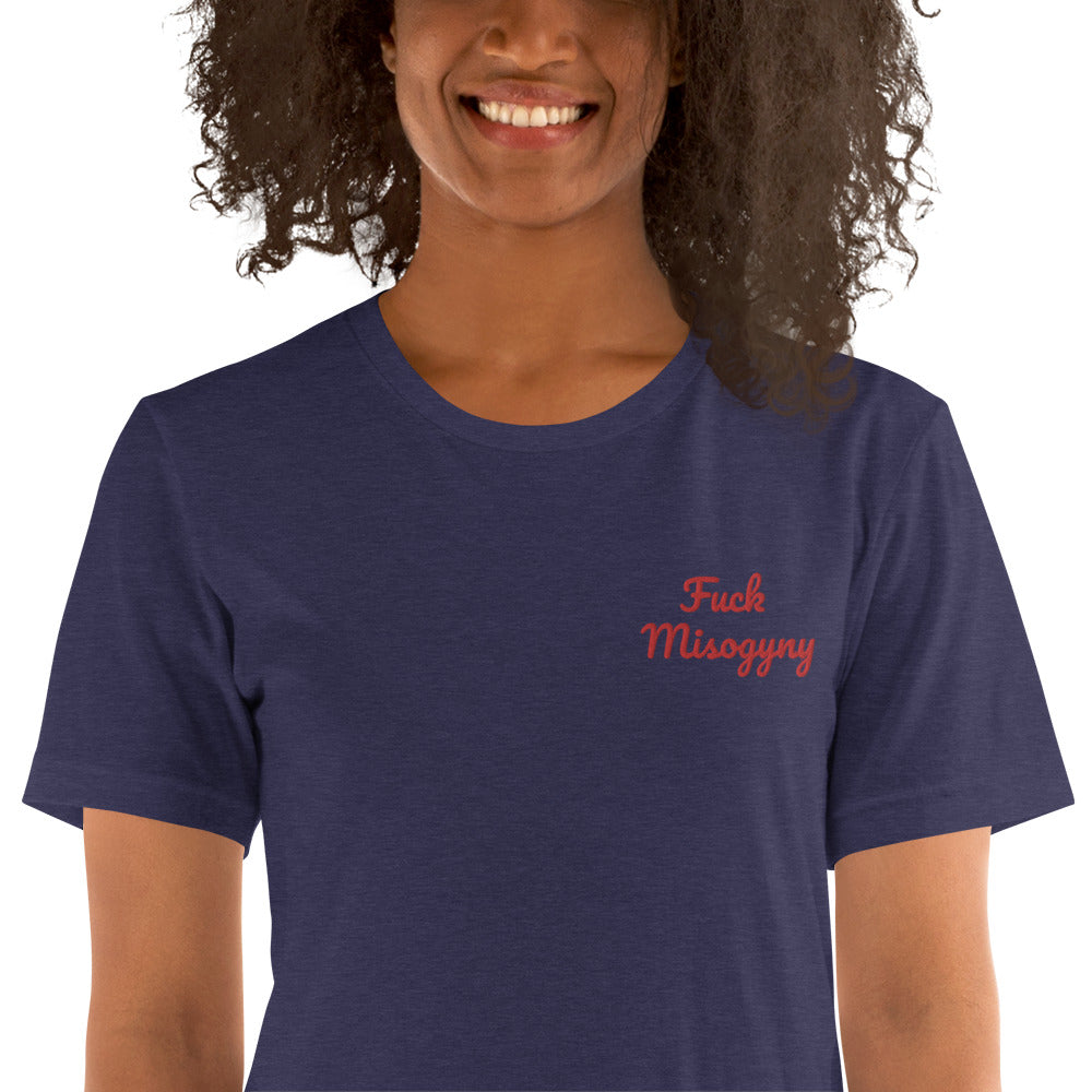 "Fuck Misogyny" Shirt - embroidered - Charrs Crafts