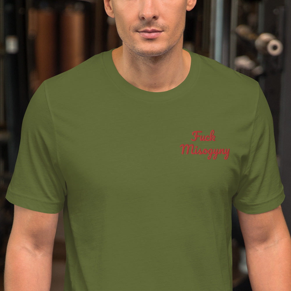"Fuck Misogyny" Shirt - embroidered - Charrs Crafts