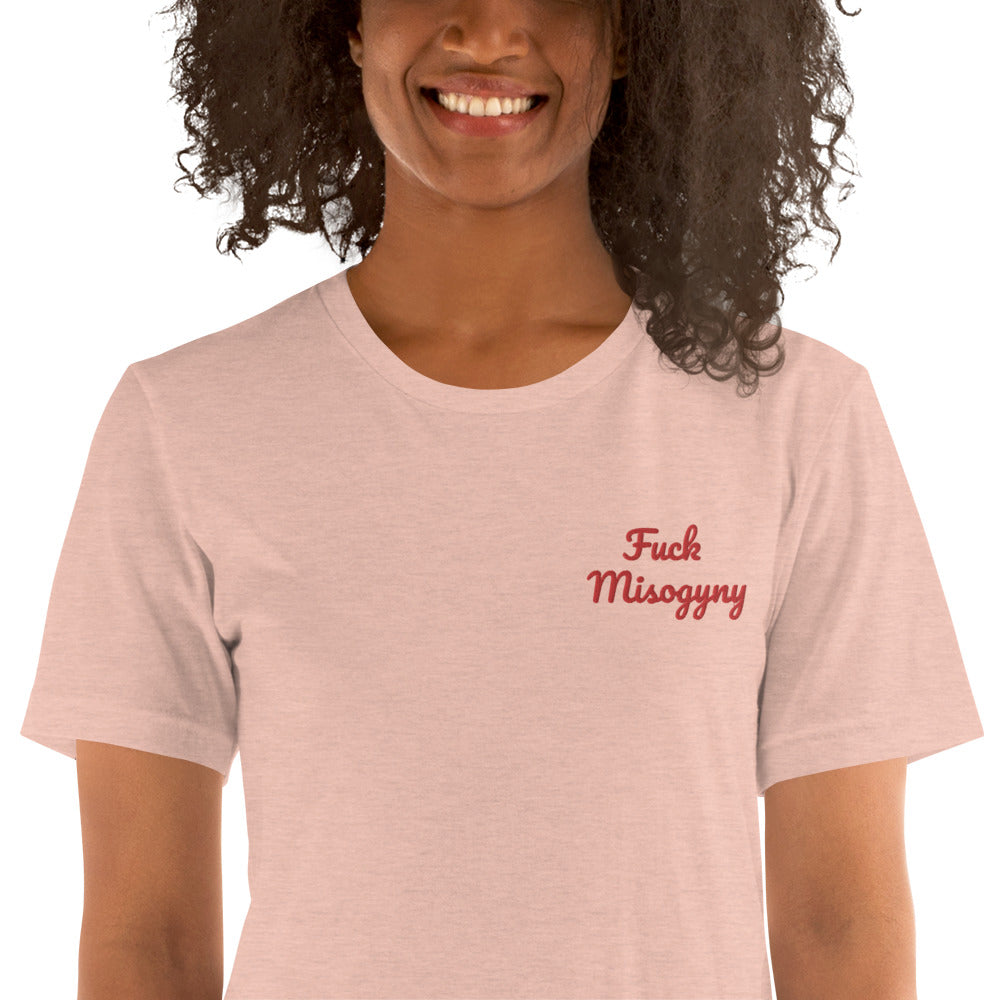 "Fuck Misogyny" Shirt - embroidered - Charrs Crafts