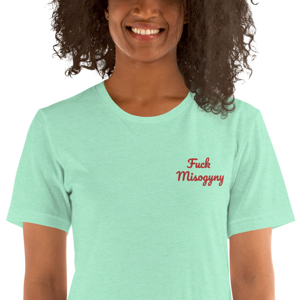 "Fuck Misogyny" Shirt - embroidered - Charrs Crafts