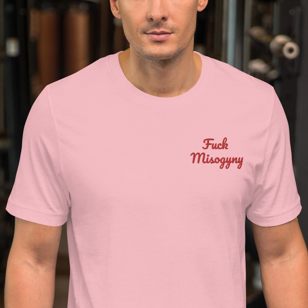 "Fuck Misogyny" Shirt - embroidered - Charrs Crafts