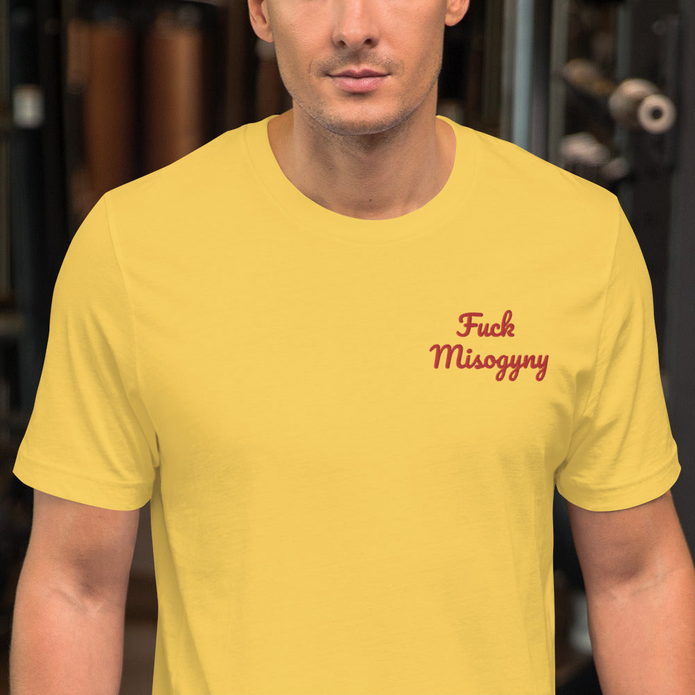 "Fuck Misogyny" Shirt - embroidered - Charrs Crafts
