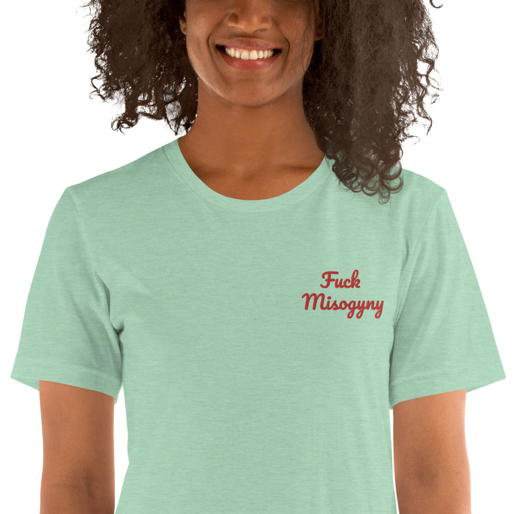 "Fuck Misogyny" Shirt - embroidered - Charrs Crafts