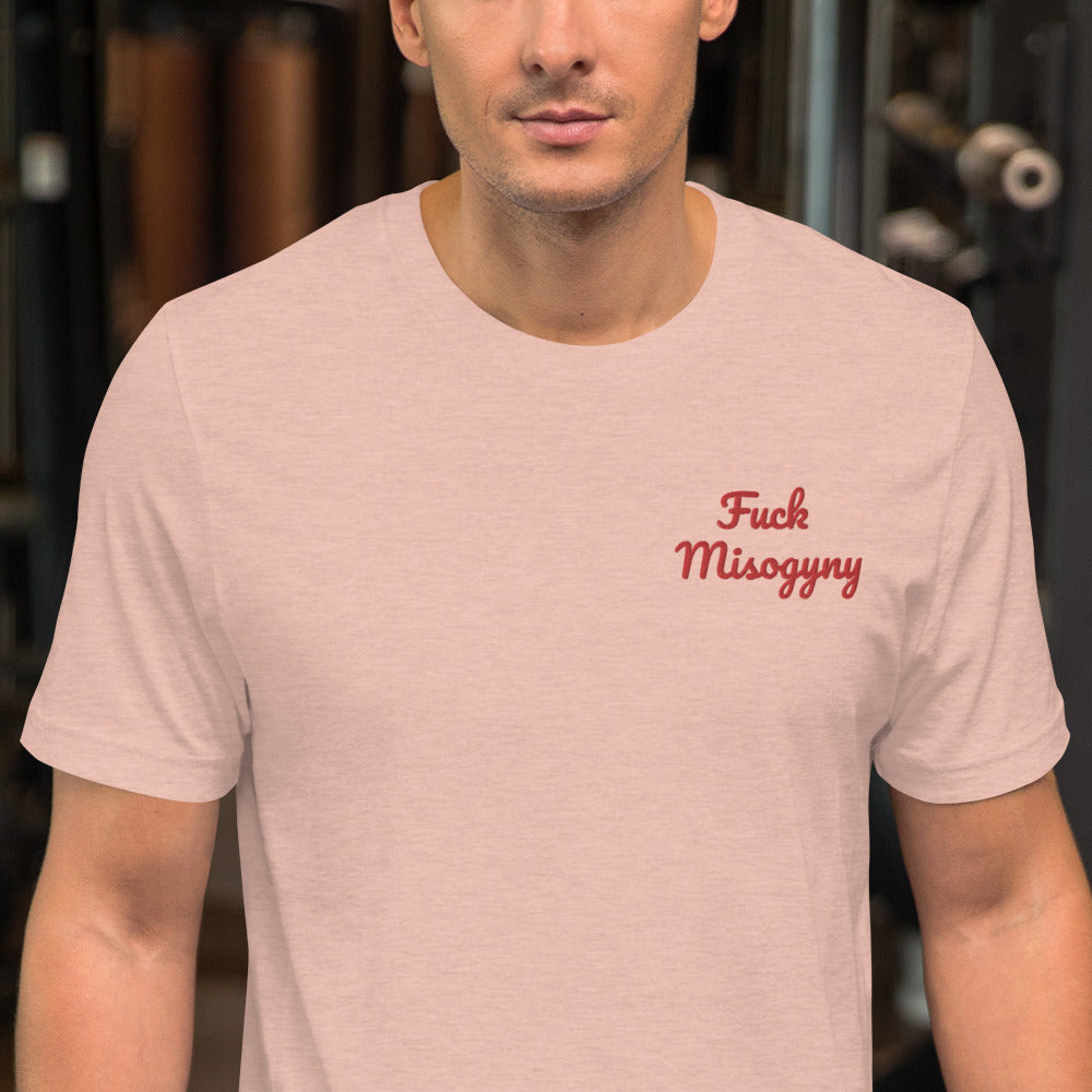 "Fuck Misogyny" Shirt - embroidered - Charrs Crafts