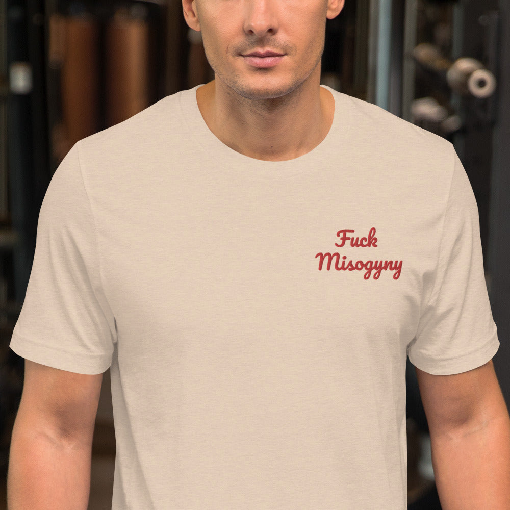 "Fuck Misogyny" Shirt - embroidered - Charrs Crafts