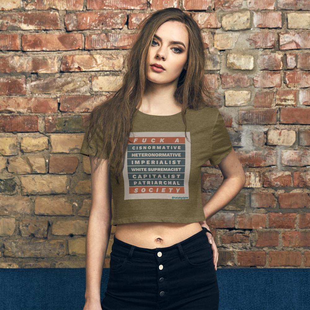 Fuck the System Crop Tee - Charrs Crafts
