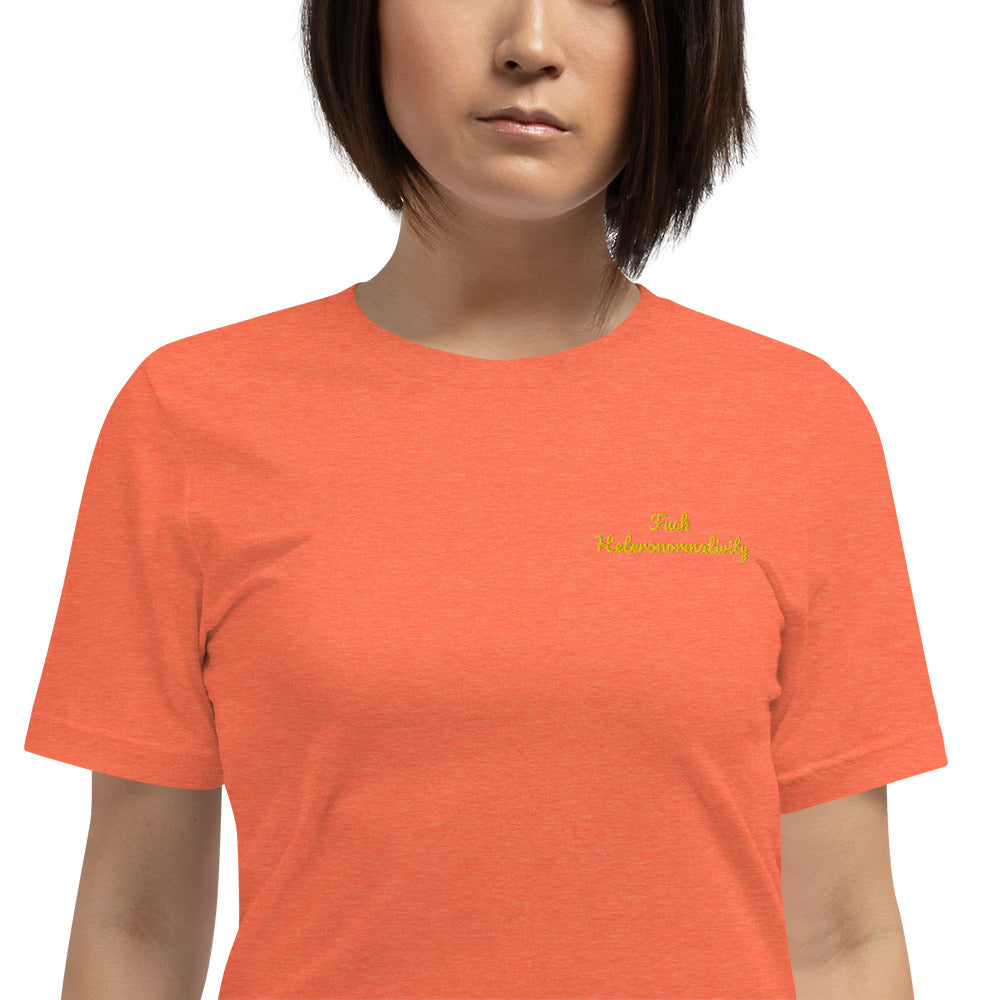 "Fuck Heteronormativity" Shirt - embroidered - Charrs Crafts