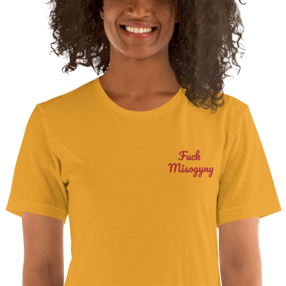 "Fuck Misogyny" Shirt - embroidered - Charrs Crafts