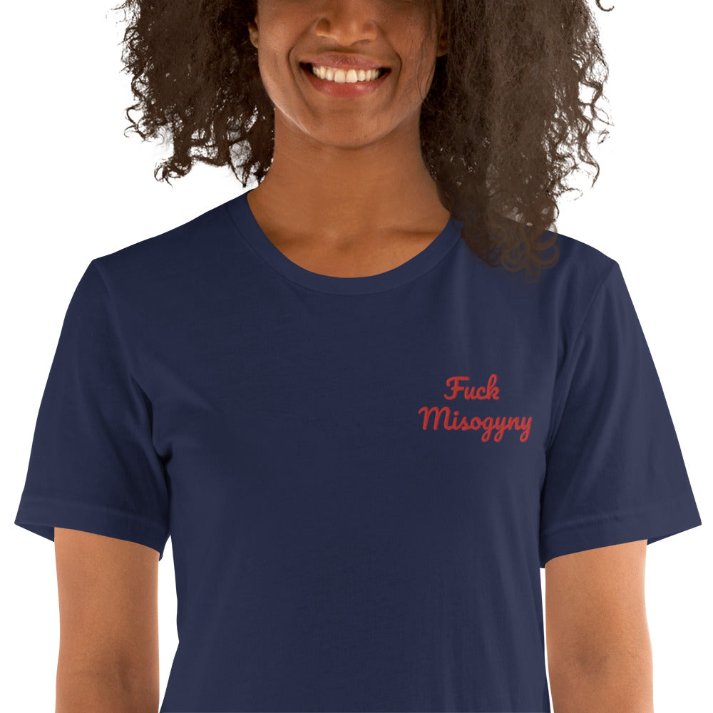 "Fuck Misogyny" Shirt - embroidered - Charrs Crafts