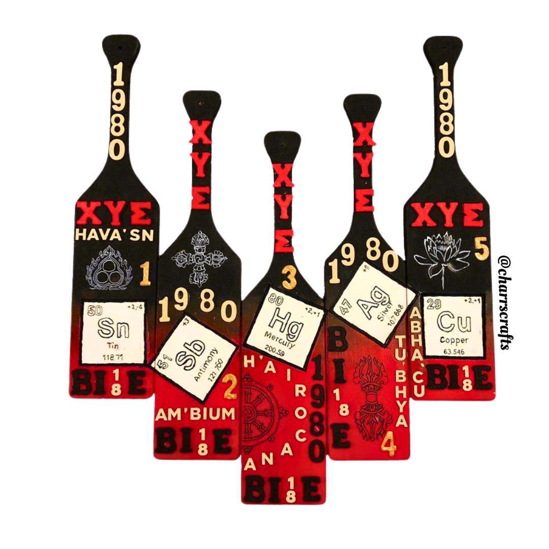 Chi Upsilon Sigma "Five Elements" Paddle Set