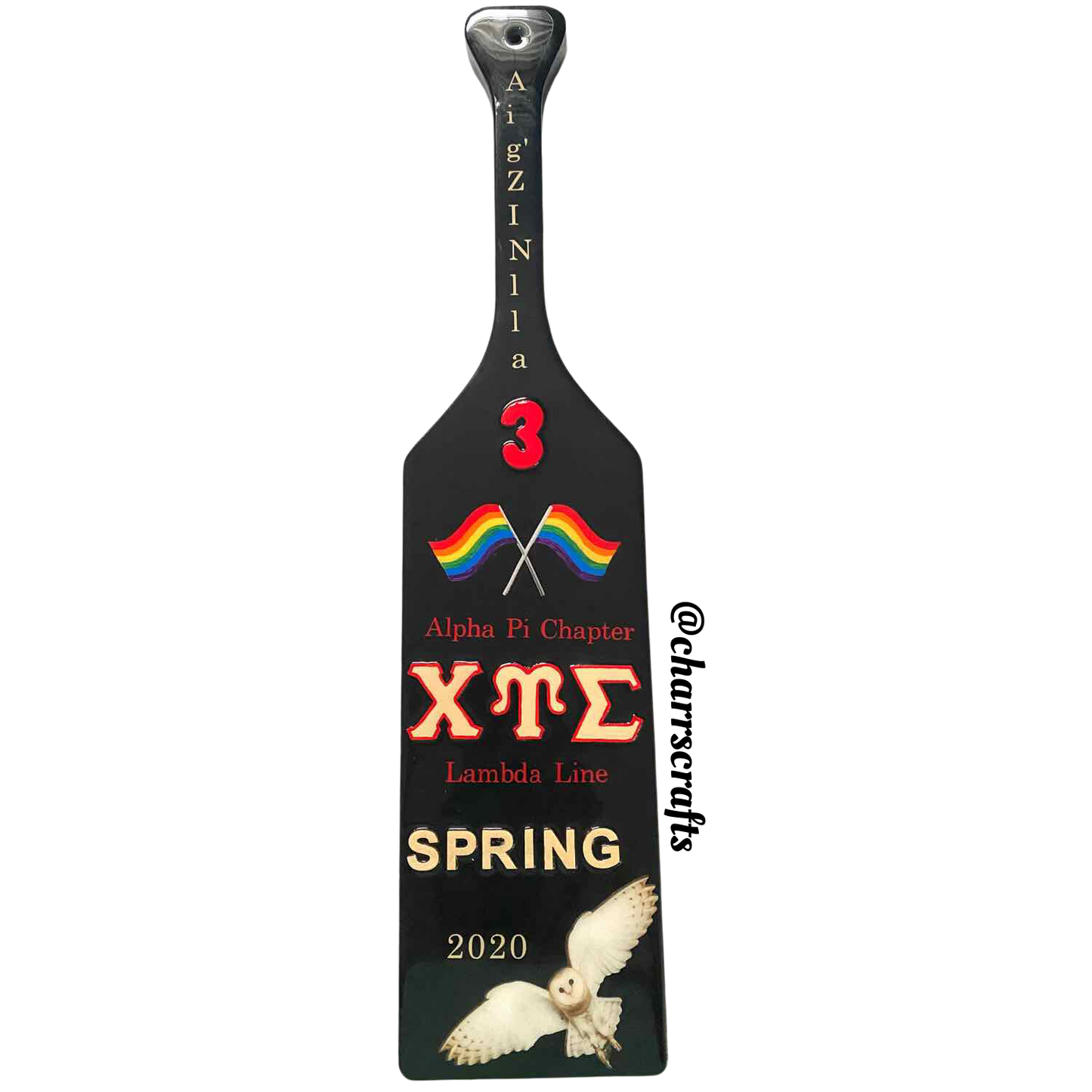 Chi Upsilon Sigma "Flying Proud" Paddle