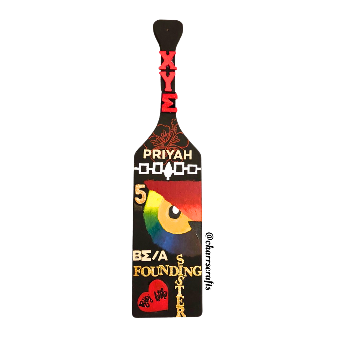 Chi Upsilon Sigma "Rainbow Owl" Paddle