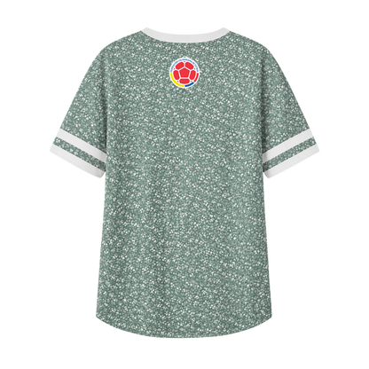 Colombia Floral V-Neck Jersey