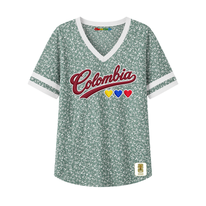 Colombia Floral V-Neck Jersey