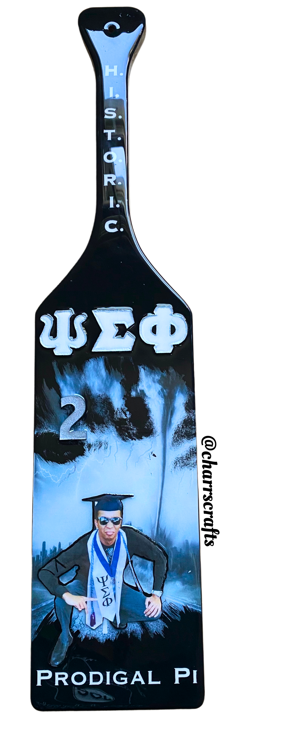Psi Sigma Phi "Storm Portrait" Paddle
