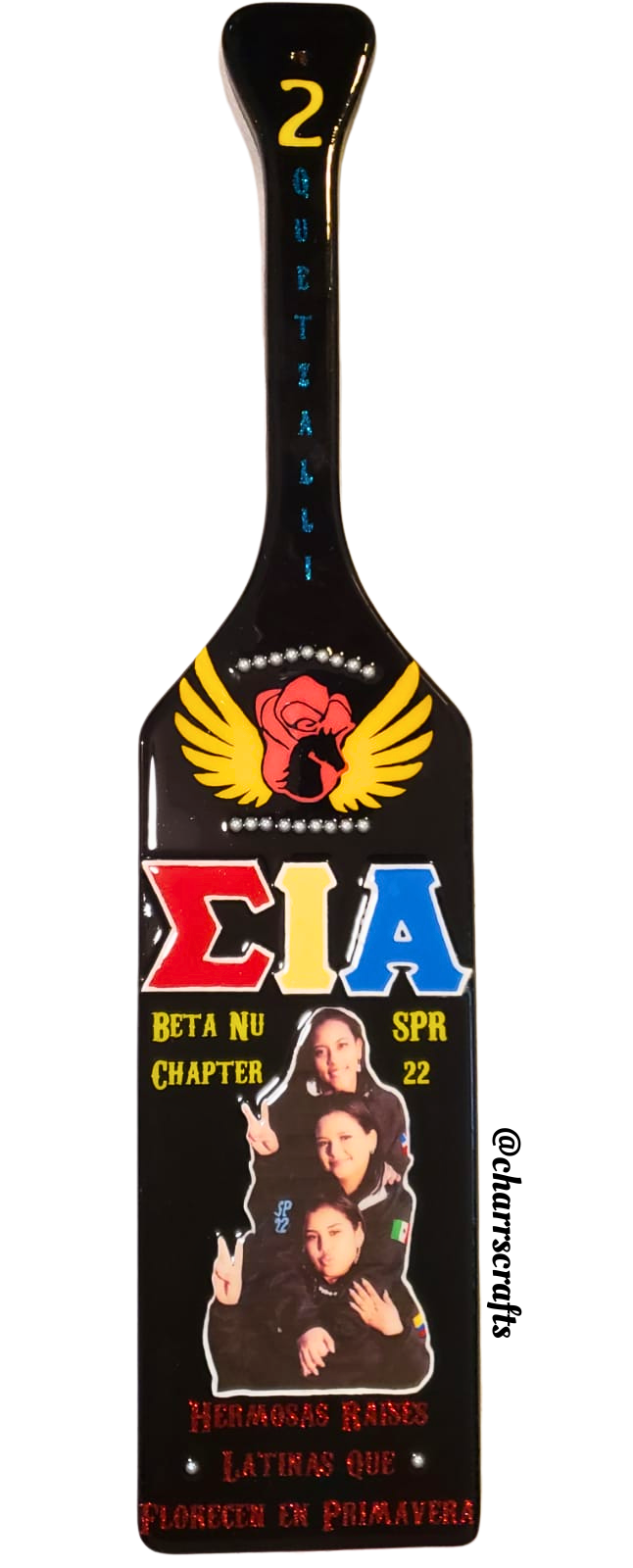 Sigma Iota Alpha "Line Portrait" Paddle