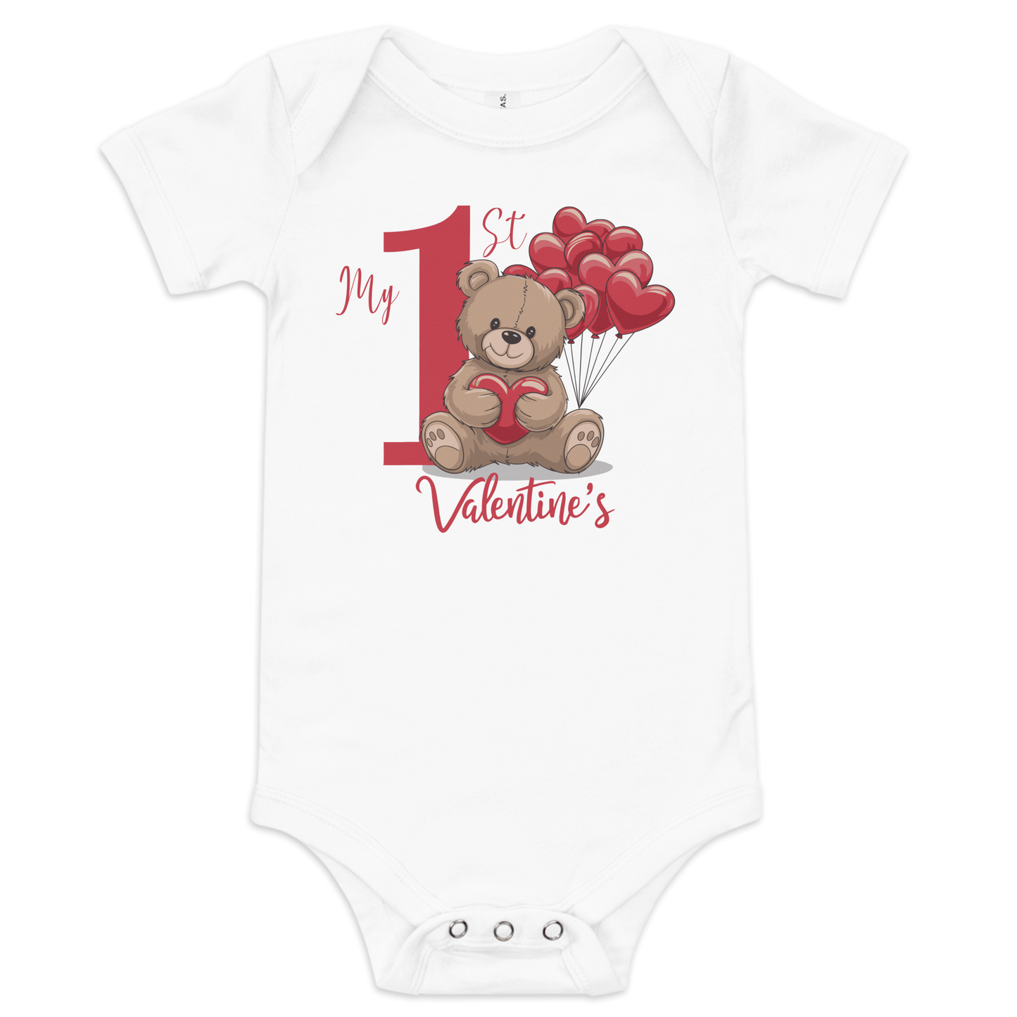 "My First Valentine's" Baby Onesie