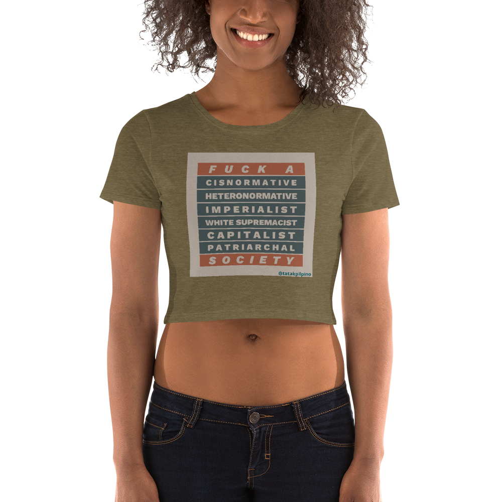 Fuck the System Crop Tee - Charrs Crafts