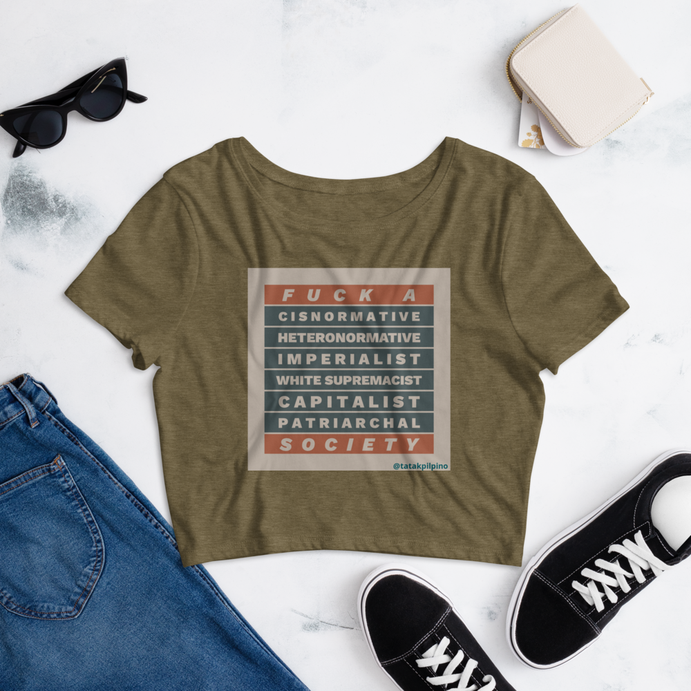 Fuck the System Crop Tee - Charrs Crafts